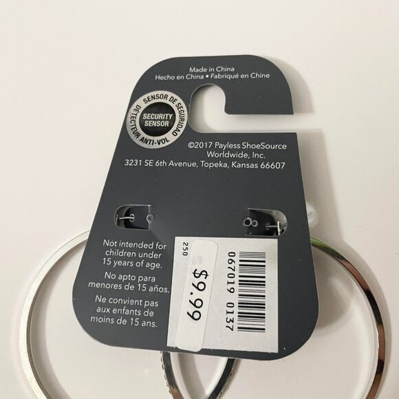 Minicci Silver Tone Hoop Earrings Lot of 2 - Picture 9 of 16